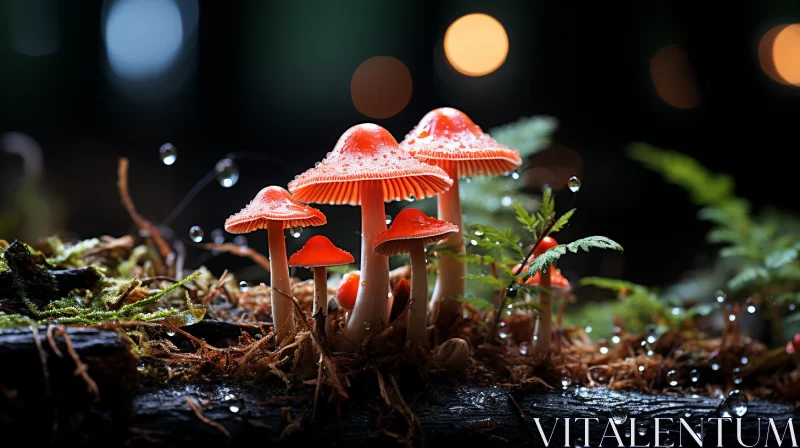 AI ART Psychedelic Neon Mushrooms - A Fairy Tale in the Wild