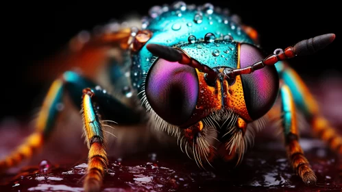 Colorful Ant Bug Close-up: A Photorealistic Masterpiece AI Image