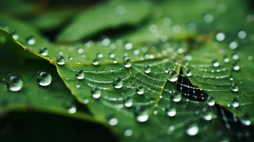 Fantasy-Inspired Eco-Architecture: Spiderweb on a Leaf AI Image