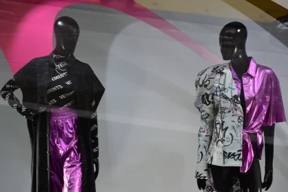 Fashion Mannequins in Colorful and Textural Clothing Displays