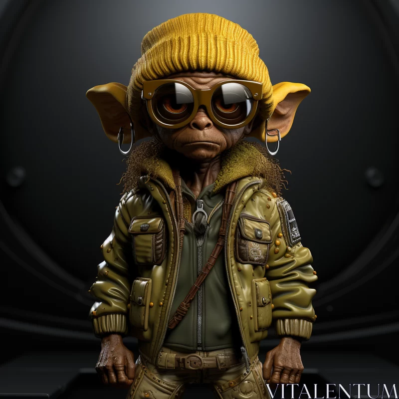 Fantastical Troll Figure in Zbrush Style: A Journey into Alien Worlds AI Image