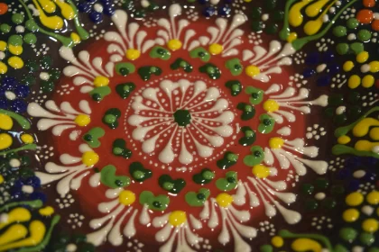 Colorful Native Australian Floral Plate Art