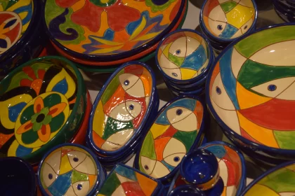 Handcrafted Colorful Bowls: A Display of Art and Craftsmanship
