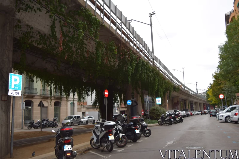 Captivating Urban View: Underpass, Bridge & Cars Free Stock Photo