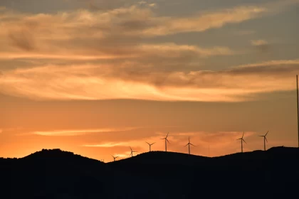 Wind Turbines at Sunset - Captured with Nikon D750