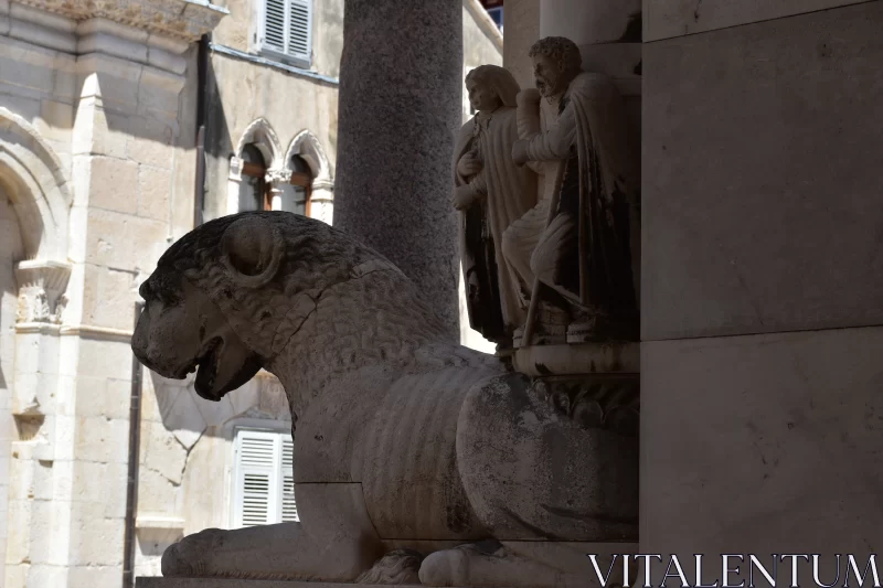 Baroque and Venetian Animal Statues - Stone Lion, Elephant, and Bull Free Stock Photo