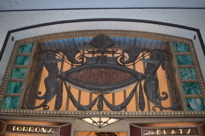 Art Nouveau Inspired Urban Building with Ornate Doors