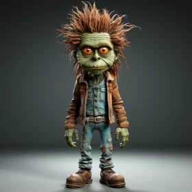 3D Animated MVP Zombie Character for TV Shows AI Image