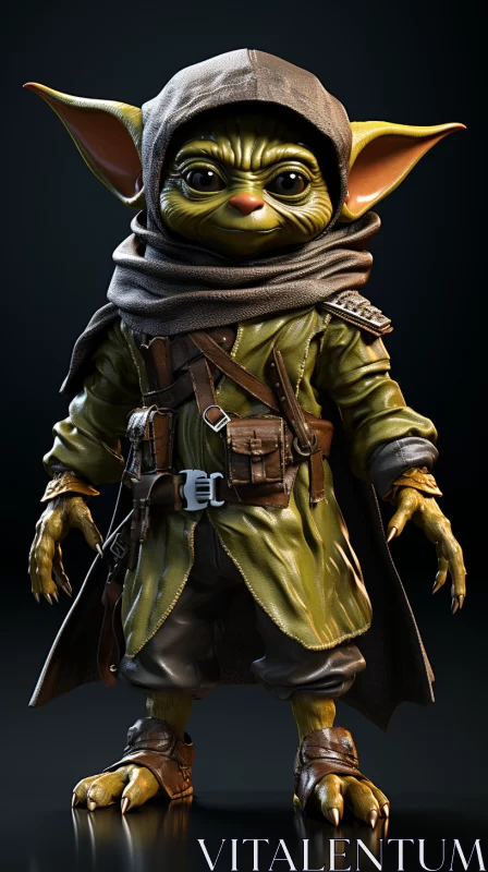 AI ART Star Wars Yoda Model - Playful Character Design