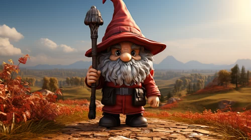 Gnome's Adventure: A Blend of Wizardcore and Kombuchapunk AI Image
