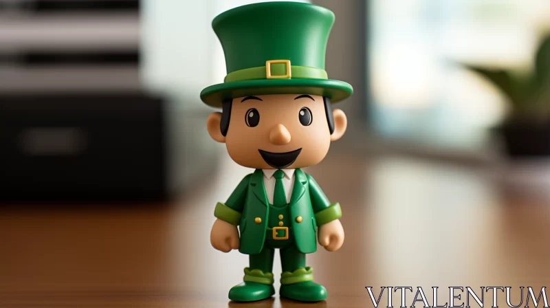 Joyful St. Patrick's Day Leprechaun Figurines AI Image
