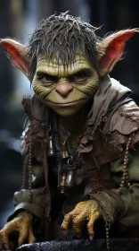 Star Wars Yoda Portrait: A Goblin Academia Interpretation AI Image