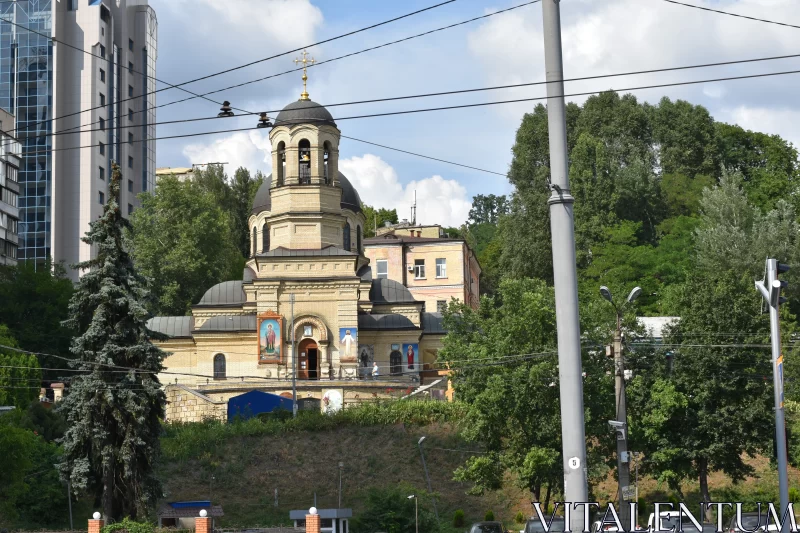 Old-World Charm: An Eastern Orthodox Church in a City Free Stock Photo