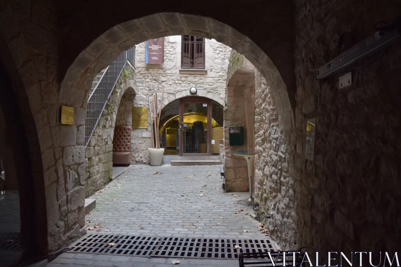 Medieval Stone Archway: A Passage Through Time Free Stock Photo
