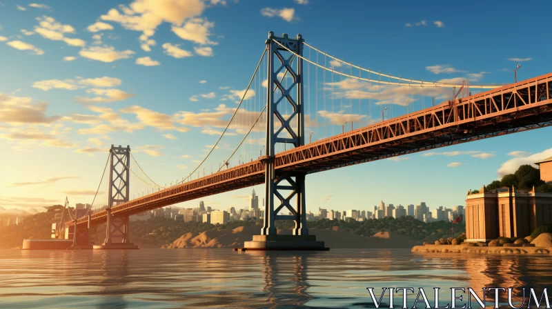 Iconic American Bridge - A San Francisco Renaissance Artwork AI Image