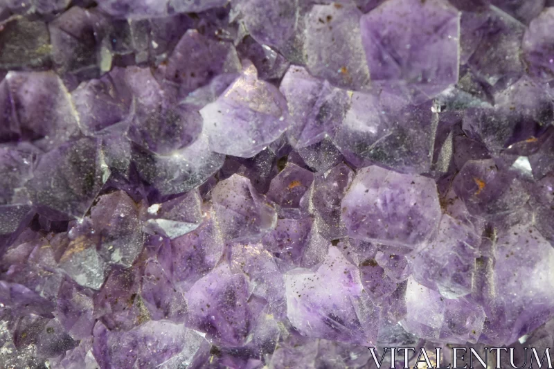 Close-Up View of Purple Amethyst Crystals Free Stock Photo