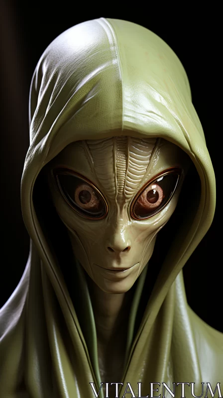 Alien in Hoodie: Captivating Portraiture AI Image