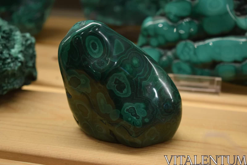 Polished Green Stones Display: A Study in Craftsmanship Free Stock Photo