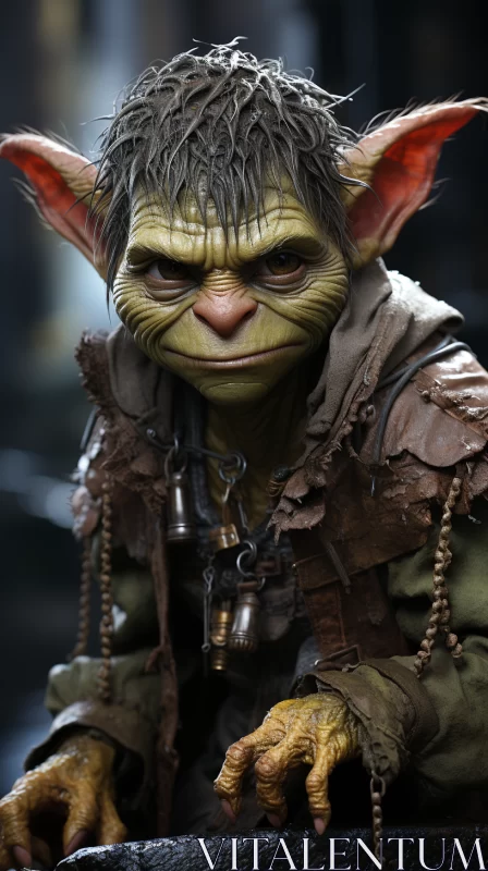 Star Wars Yoda Portrait: A Goblin Academia Interpretation AI Image