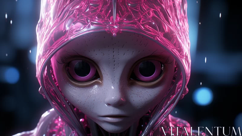 Psychedelic Manga Style Alien Artwork | Sparklecore Charm AI Image