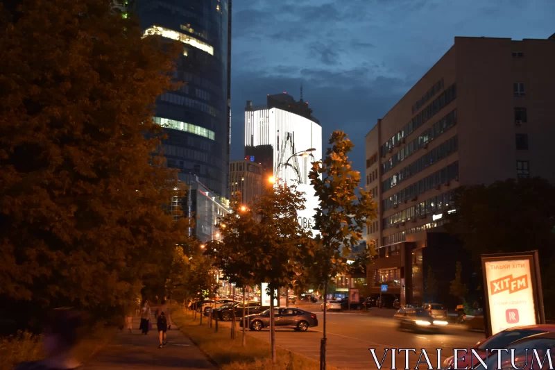 Illuminated Cityscape: Urban Life under Neon Lights Free Stock Photo