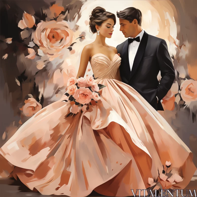 AI ART Romantic Couple Portrait in Oil Painting Style