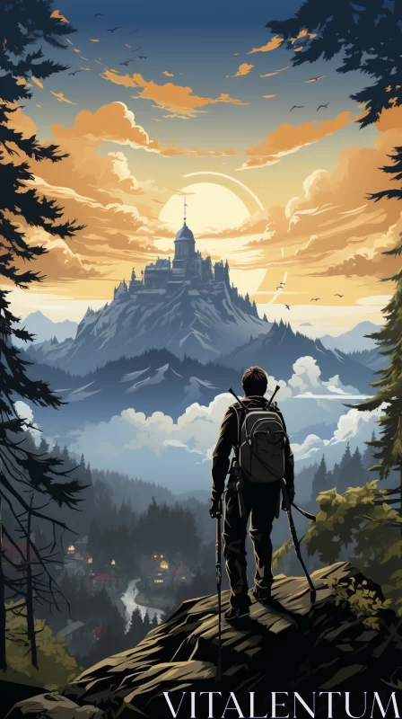 The Last of Us Game Poster: Spiritual Landscape in Gray and Bronze AI Image