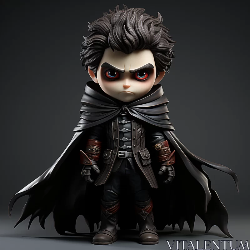Anime-Inspired Vampire Toy Model: A Darkly Charming Character AI Image