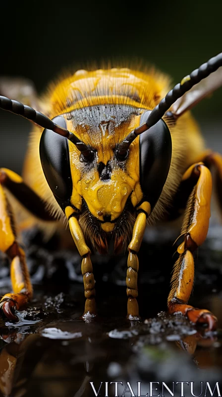 AI ART Unique Bee Portrait in Fawncore Style