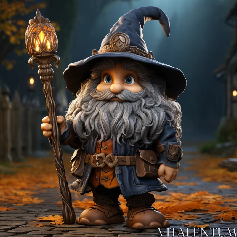 AI ART Whimsical Fantasy: Wizard in Dungeon