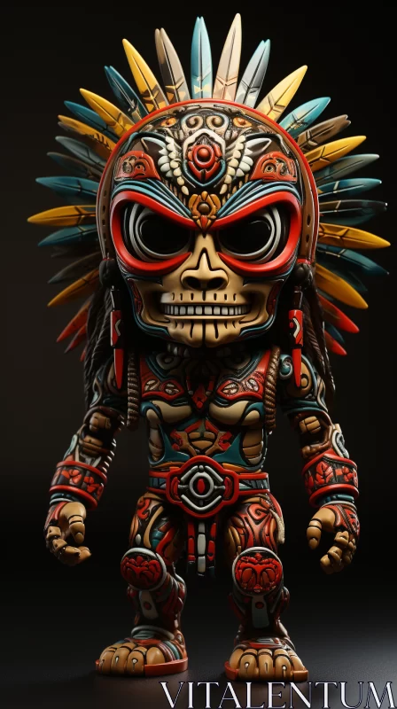 Mexican Tribal Figurine: A Fusion of Tradition and Fantasy AI Image
