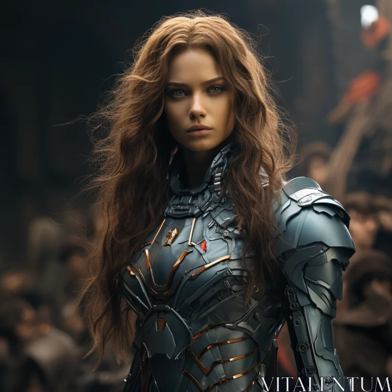 AI ART Intriguing Heroine in Metal Armor: A Fairytale Inspiration