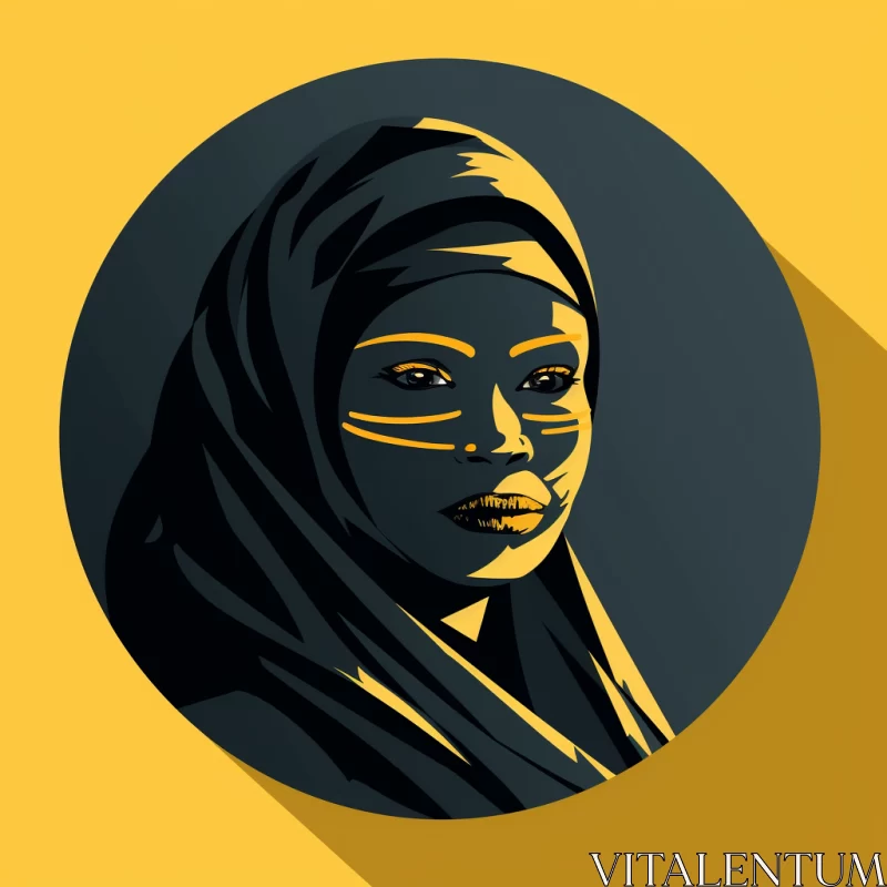 Captivating Tunisian Woman Portrait - A Tribute to African Art AI Image