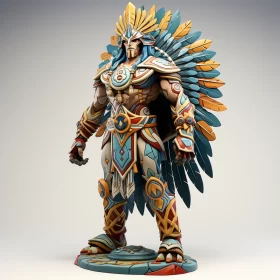 Mesmerizing 3D Indian Warrior Fantasy Design Model AI Image