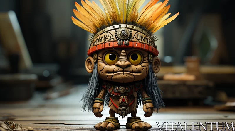 AI ART Cartoon Tribe-Inspired Figurine: A Blend of Emotion and Meticulous Design