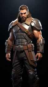 Armor-clad Warrior: Detailed Fantasy Character Design
