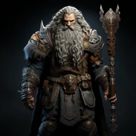 Dwarf God in Armor: A Photorealistic Rendering