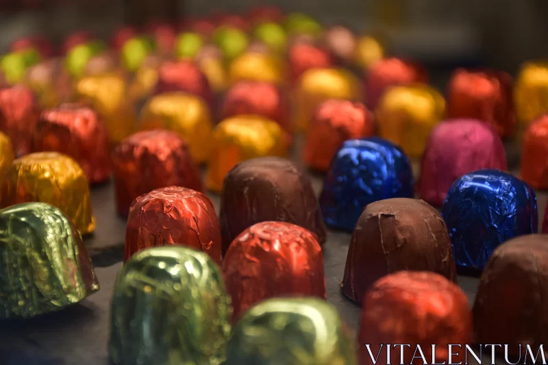 Colorful Array of Chocolates in a Factory Free Stock Photo