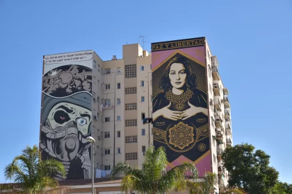 Feminist Iconography Mural on City Building Free Stock Photo