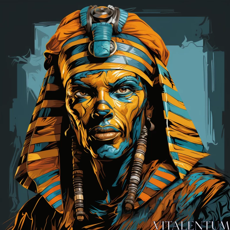 Ancient Egyptian Man - Pop Art Illustration AI Image