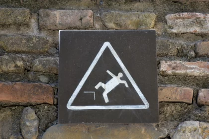 Captivating Collection of Pedestrian Signs Against Brick Walls