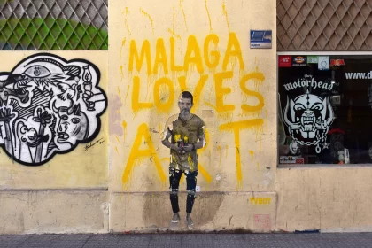 Artistic Graffiti on Malaga Shop Wall