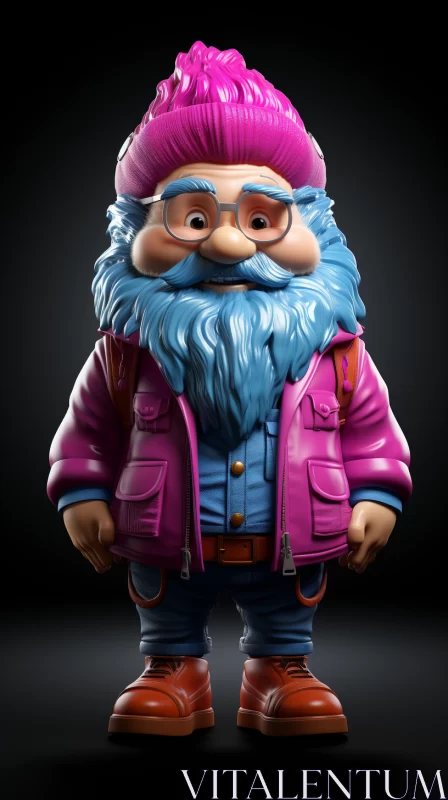 Colorful Toy Gnome - A Study in Zbrush Rendering AI Image
