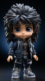 Captivating Cartoonish Action Figure Boy