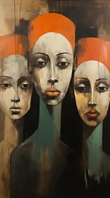 Abstract Art - Emotional Expressions of Three Women