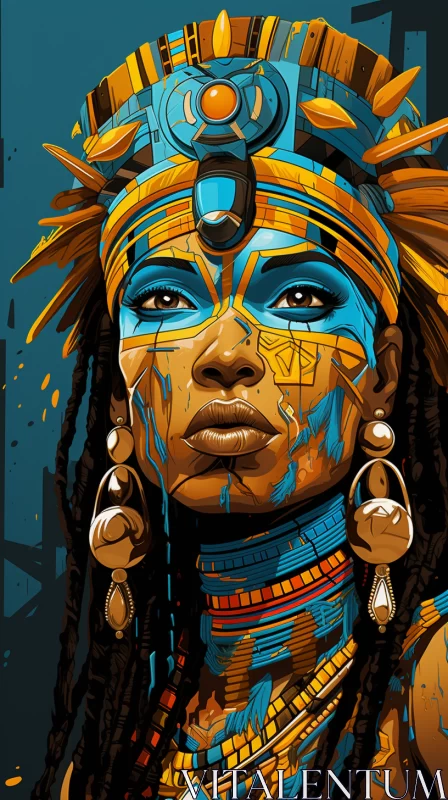 AI ART Stunning Ethnic Portraiture Amidst Ancient Egyptian Ambiance
