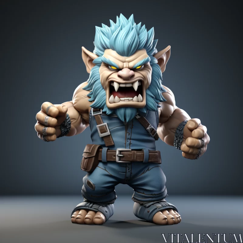 Clash of Clans Character Art - A 3D Rendering AI Image