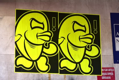 Street Style Yellow and Black Duck Art Free Stock Photo