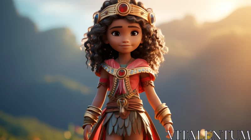 Beautifully Rendered Disney Characters in Captivating Settings AI Image