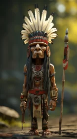 3D Native Character with Mesoamerican Influences
